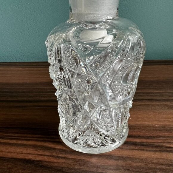 Antique 1915 Perfume Bottle Decanter Cut & Etched Glass Martec Mekee Brothers - Picture 7 of 16